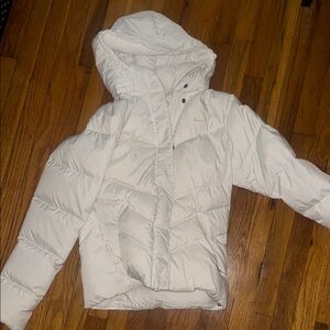 Unisex White Puffer Jacket
